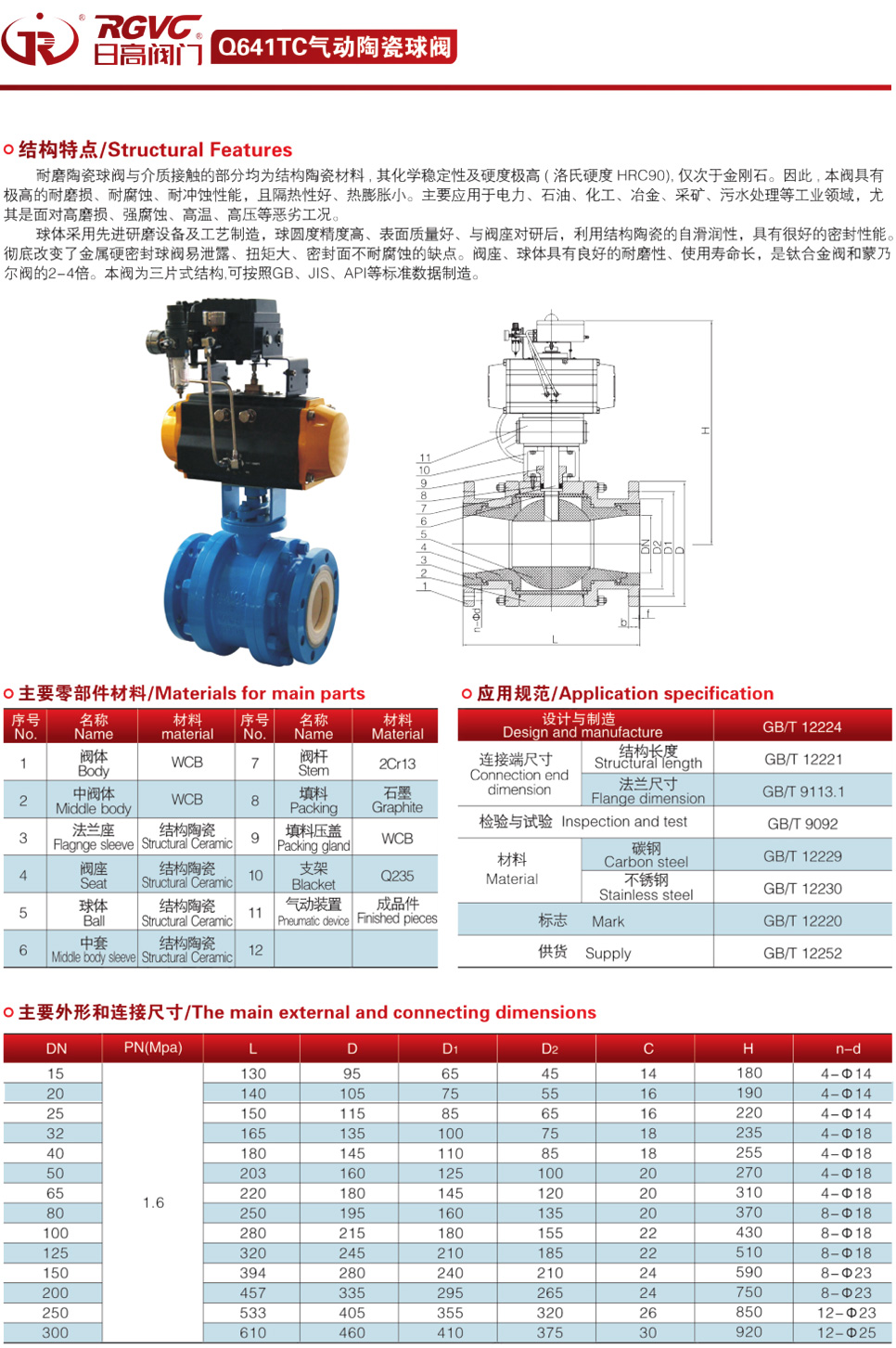 Q641TC氣動(dòng)陶瓷球閥